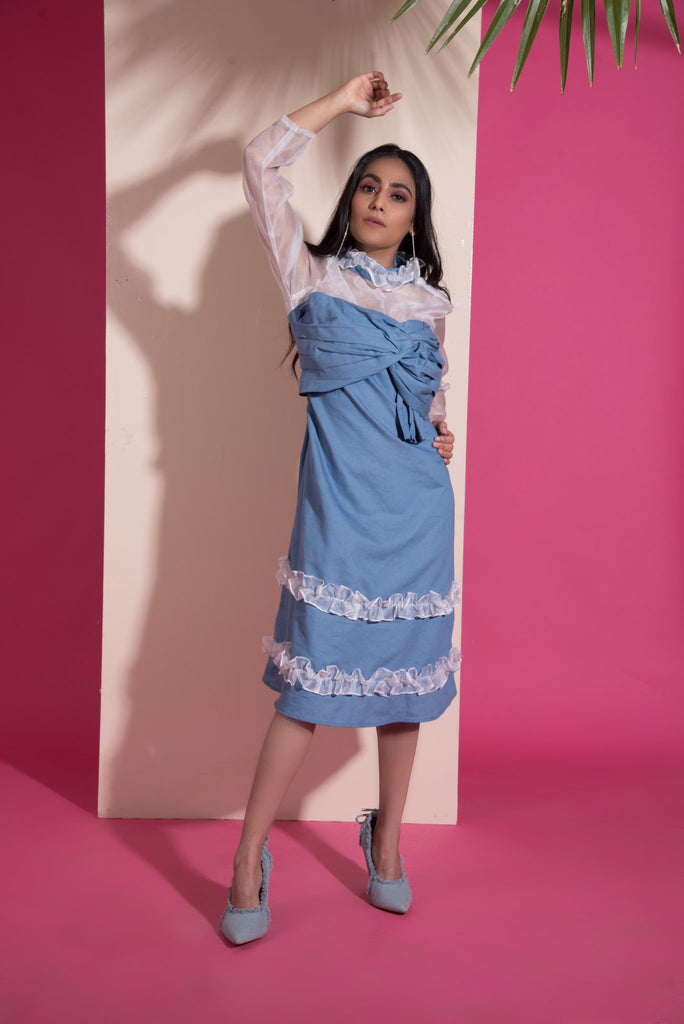 Women's Frilled Denimanza Dress