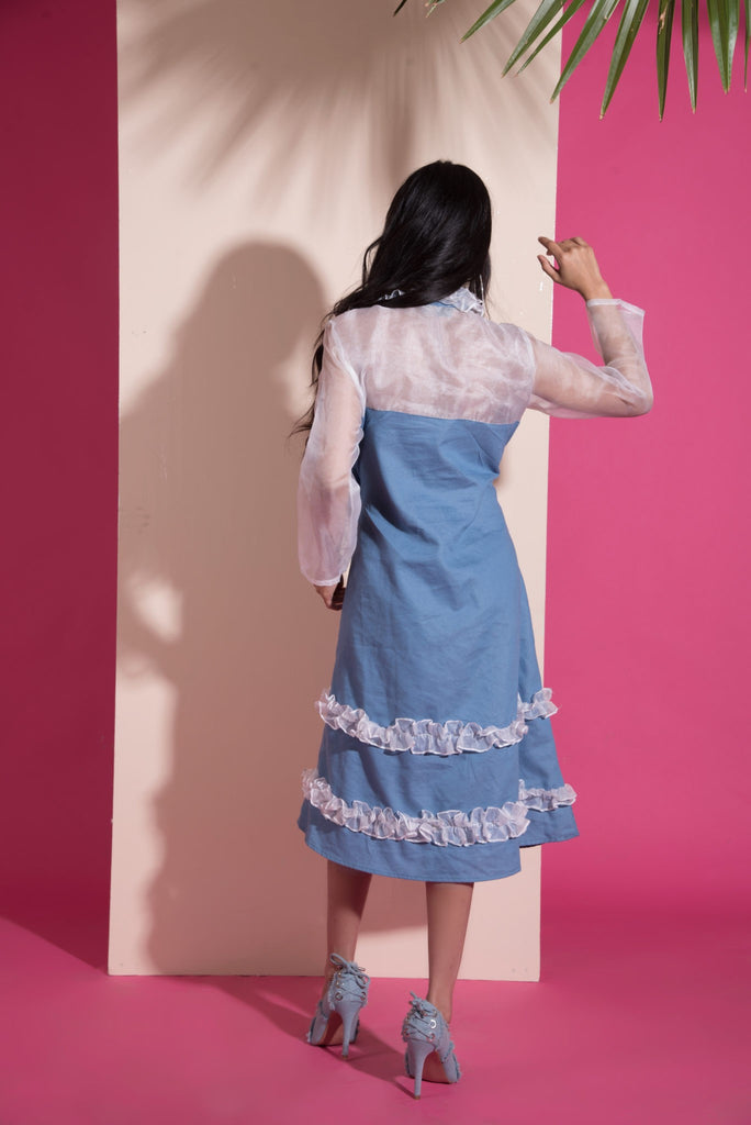 Women's Frilled Denimanza Dress