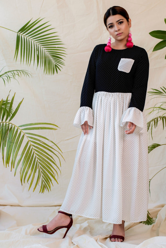 Women's Monochrome Maxi Dress