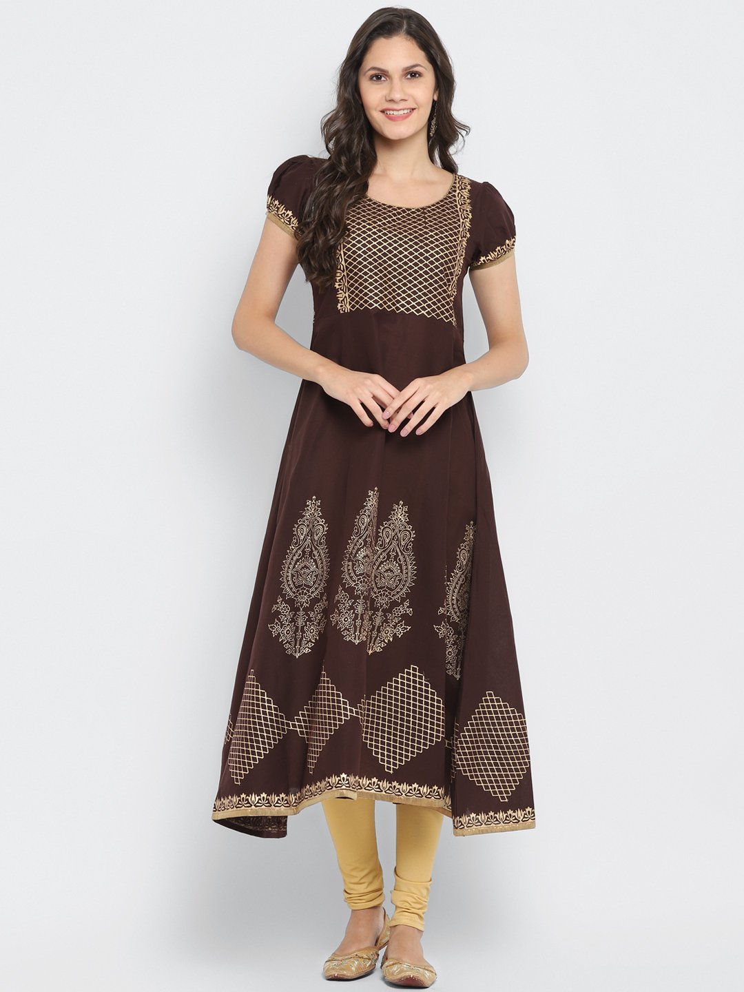 Buy online Mirror Work Flared Ethnic Dress from ethnic wear for Women by  Fab Inn for ₹729 at 57% off | 2024 Limeroad.com