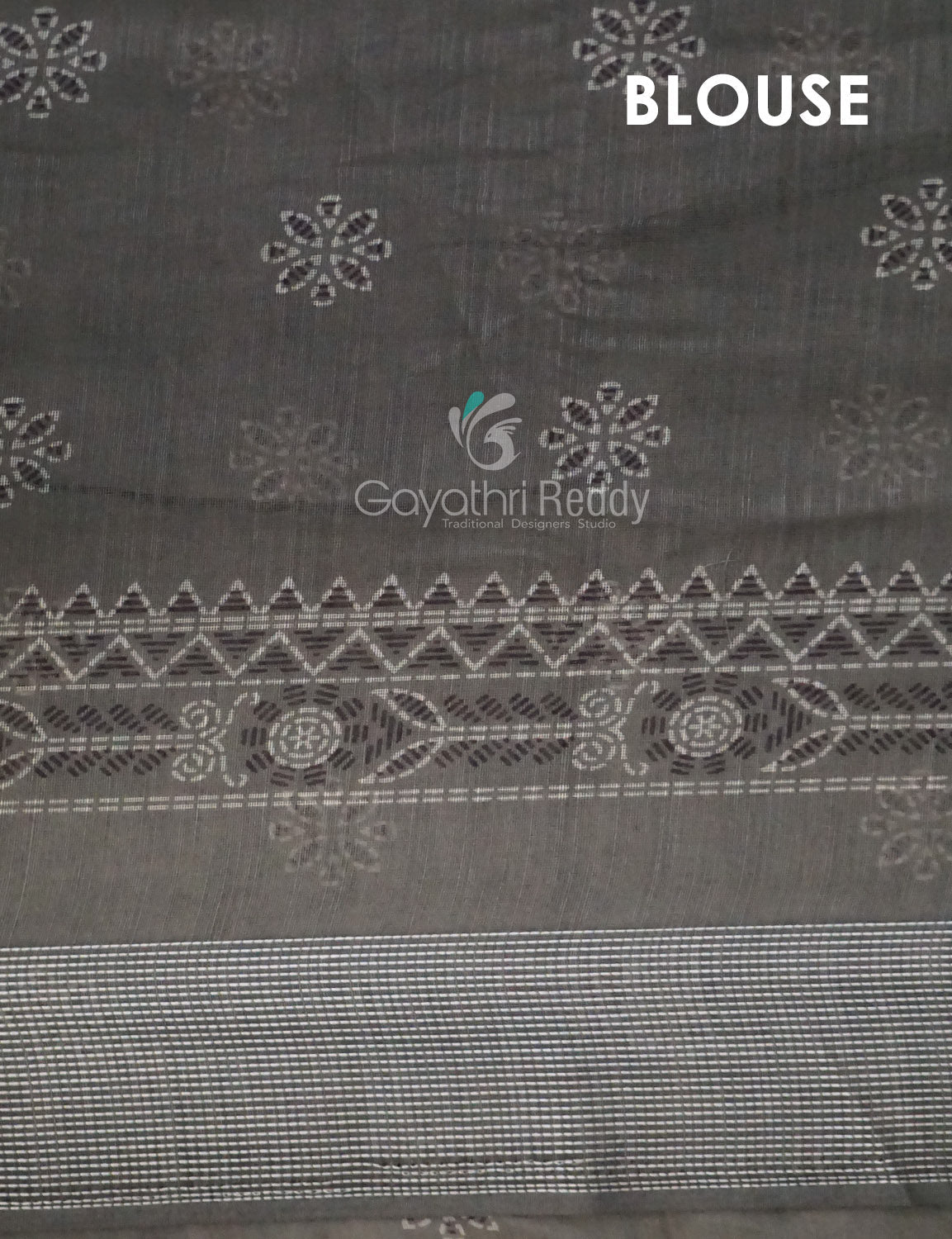 Women's Grey  Semi Chanderi Saree - Gayathri Sarees