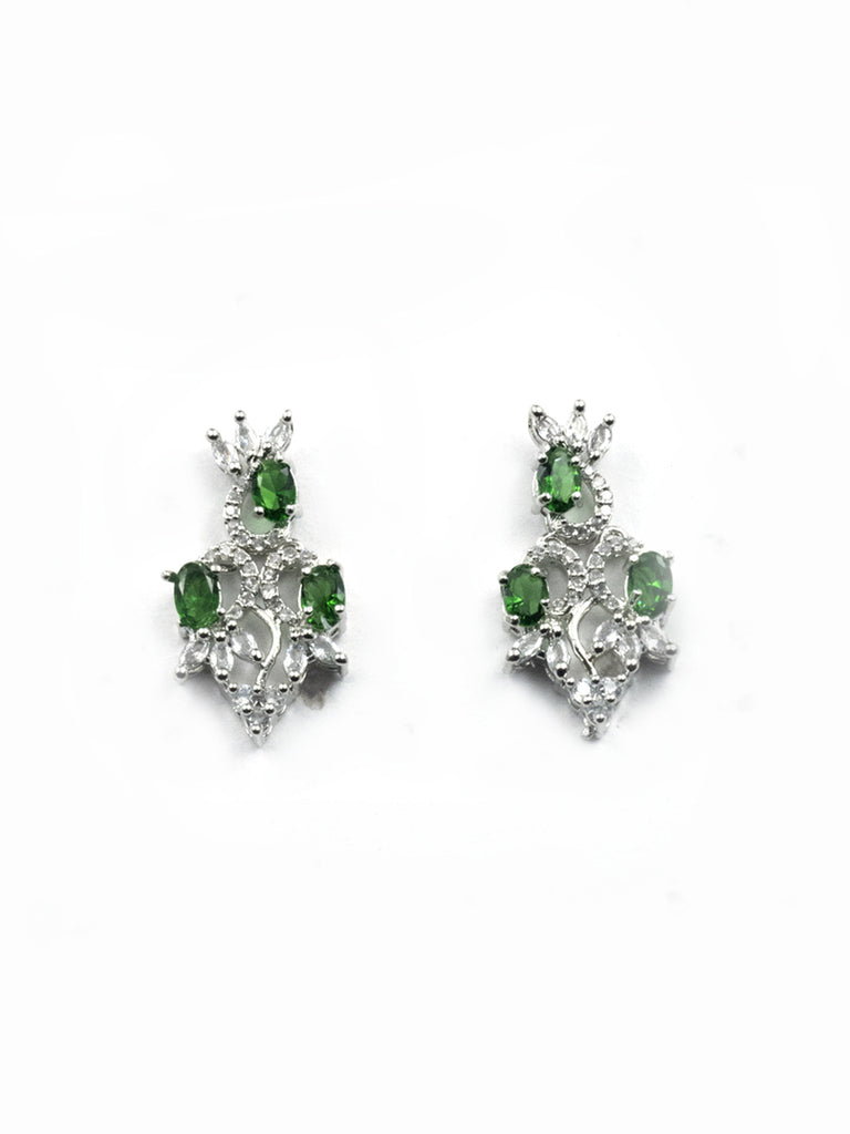 Women's Graceful American Diamond Necklace Set with Earrings