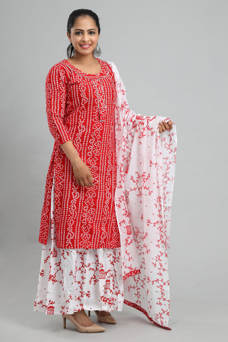Buy Women's Rayon Kurti With Garara-3Pcs - MANOHARA- MANOHARA Online at ...