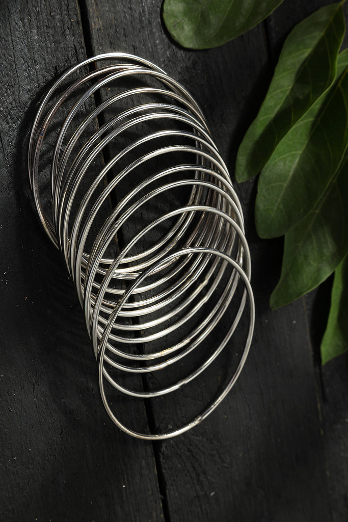 Johar Kamal Oxidised Black-Plated Bangles