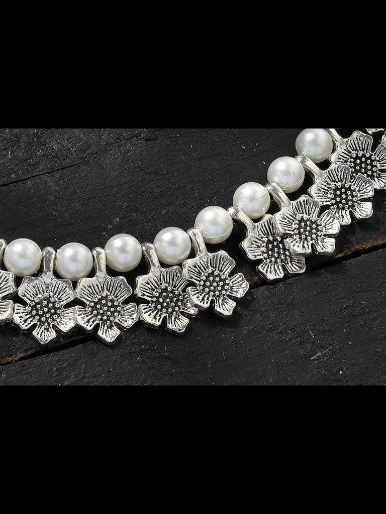 Women's  Latest Flower Design Indian Neckless Jkms_024