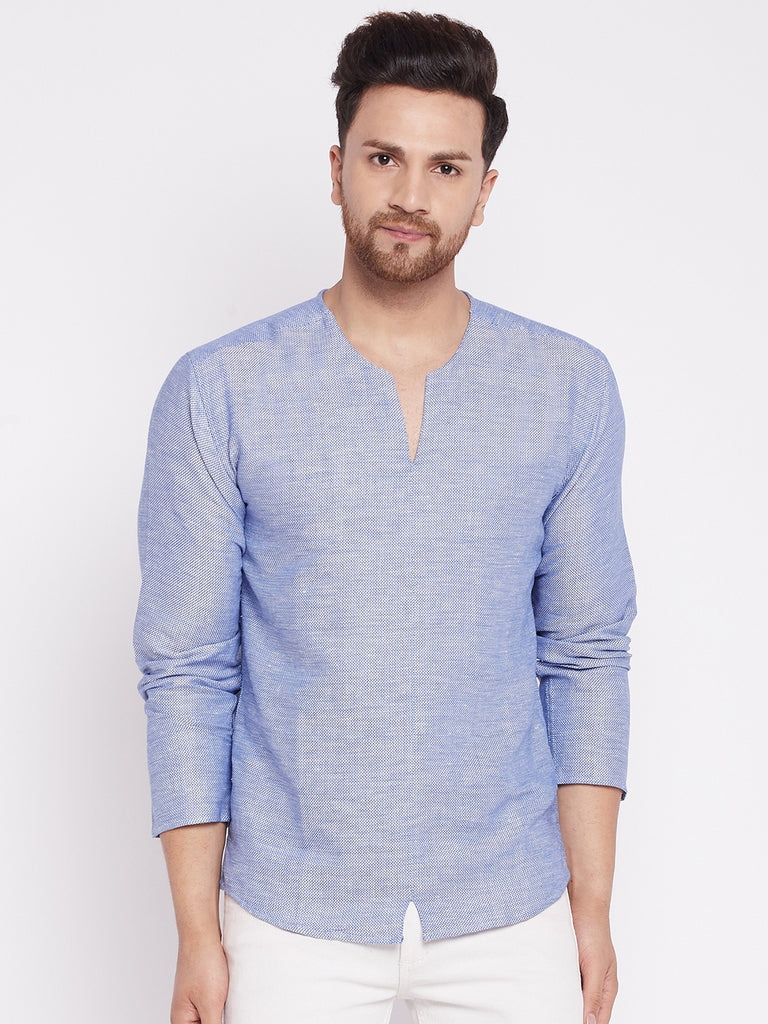 Men's Kurta with Slit Necklin