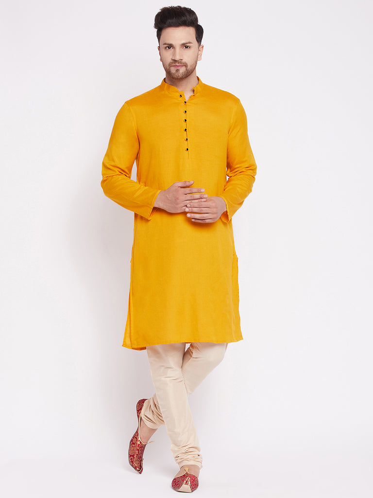 Men's Kurta with Slit Necklin