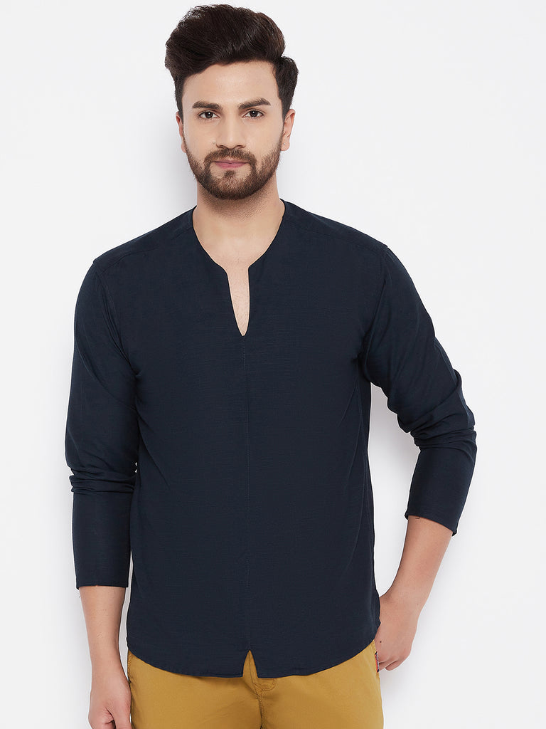 Men's Solid Cotton Kurta