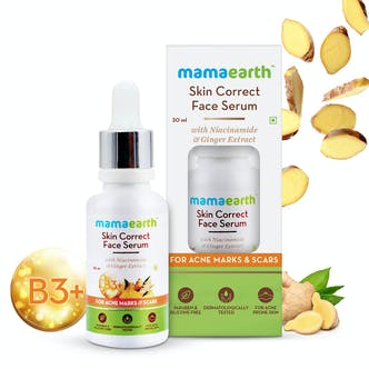 Skin Correct Face Serum with Niacinamide and Ginger Extract for Acne Marks and Scars – 30 ml - Mama Earth