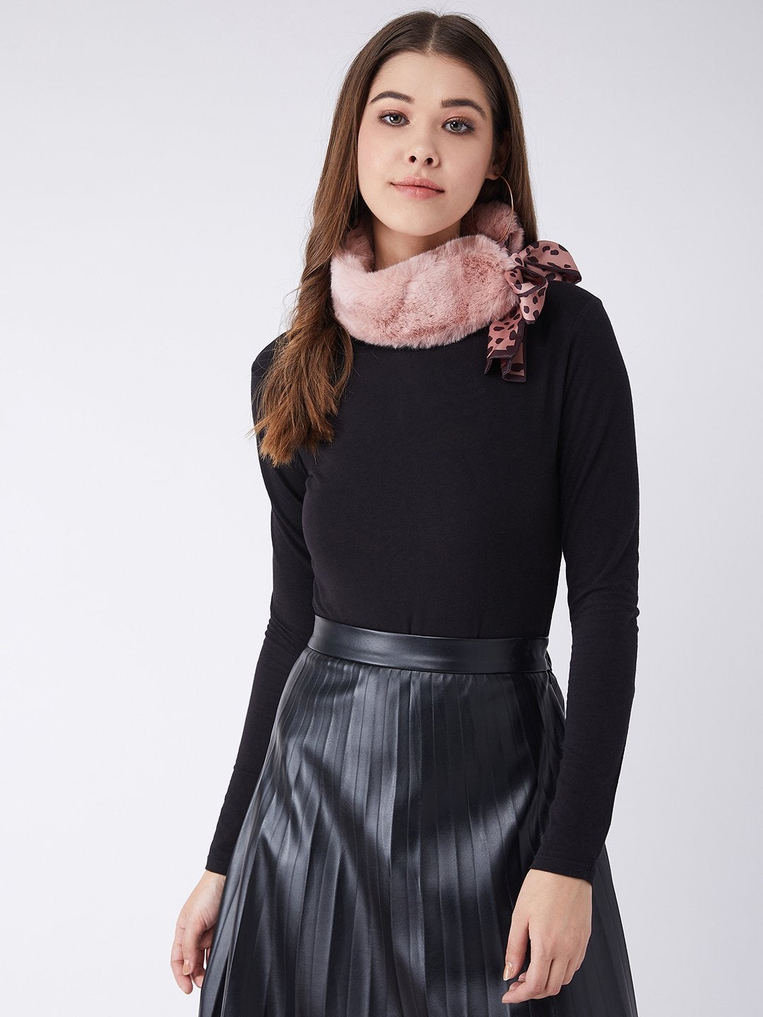 Women's Fur Neckpiece  Pink - InWeave