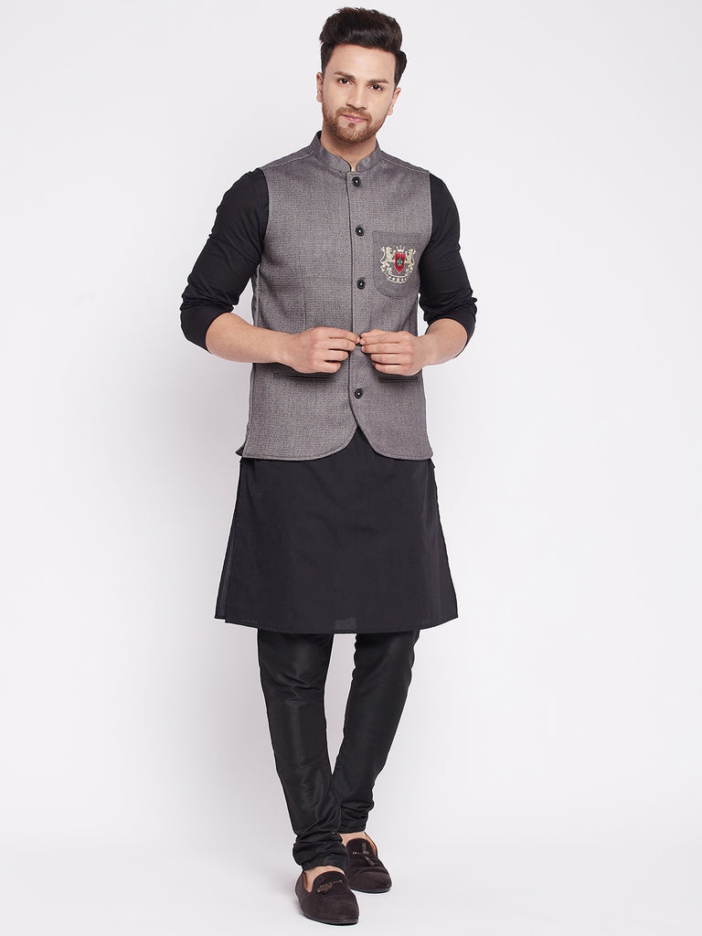 Men's Nehru Jacket with welt pocket