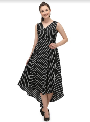 Women's Off Shoulder Digital Printed Long Tunic Dress - MESMORA FASHIONS