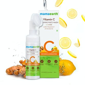 Vitamin C Foaming Face Wash with Vitamin C and Turmeric for Skin Illumination – 150ml - Mama Earth