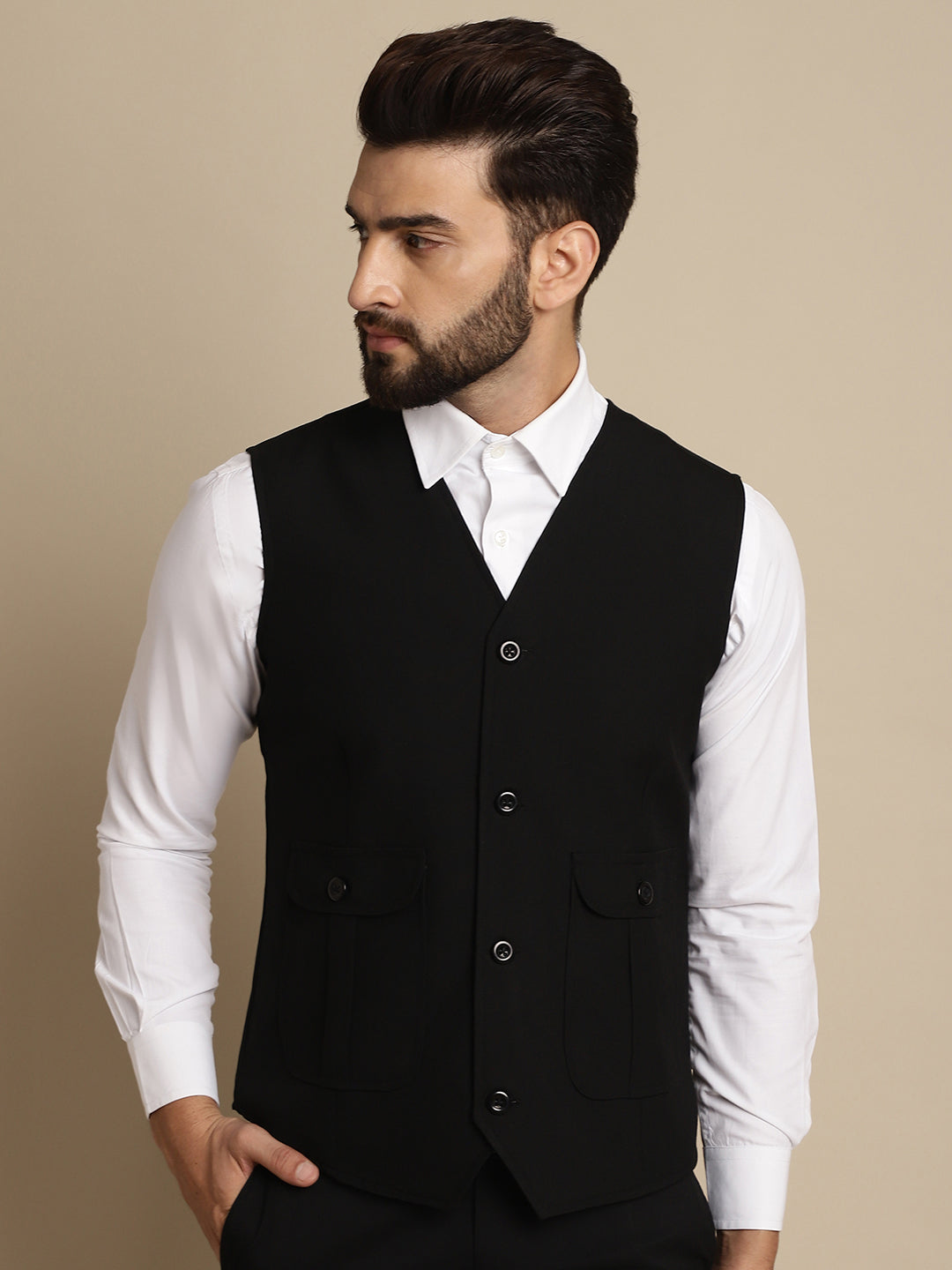 Men's Waistcaot With Patch Pocket - Even Apparels