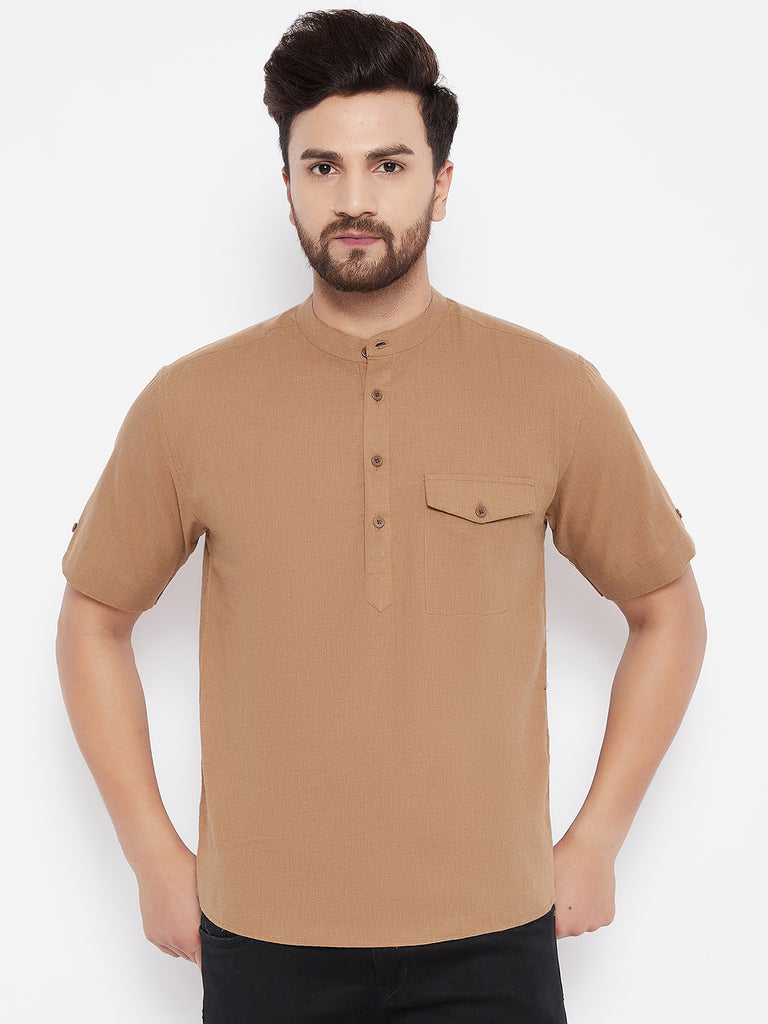 Men's Solid Cotton Kurta