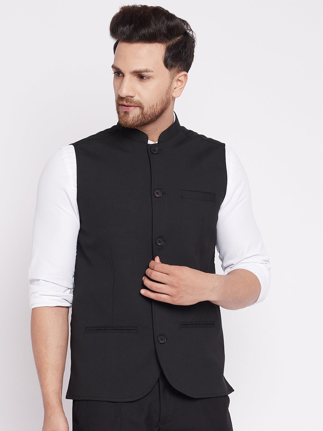 Men's Nehru Jacket With Welt Pocket
