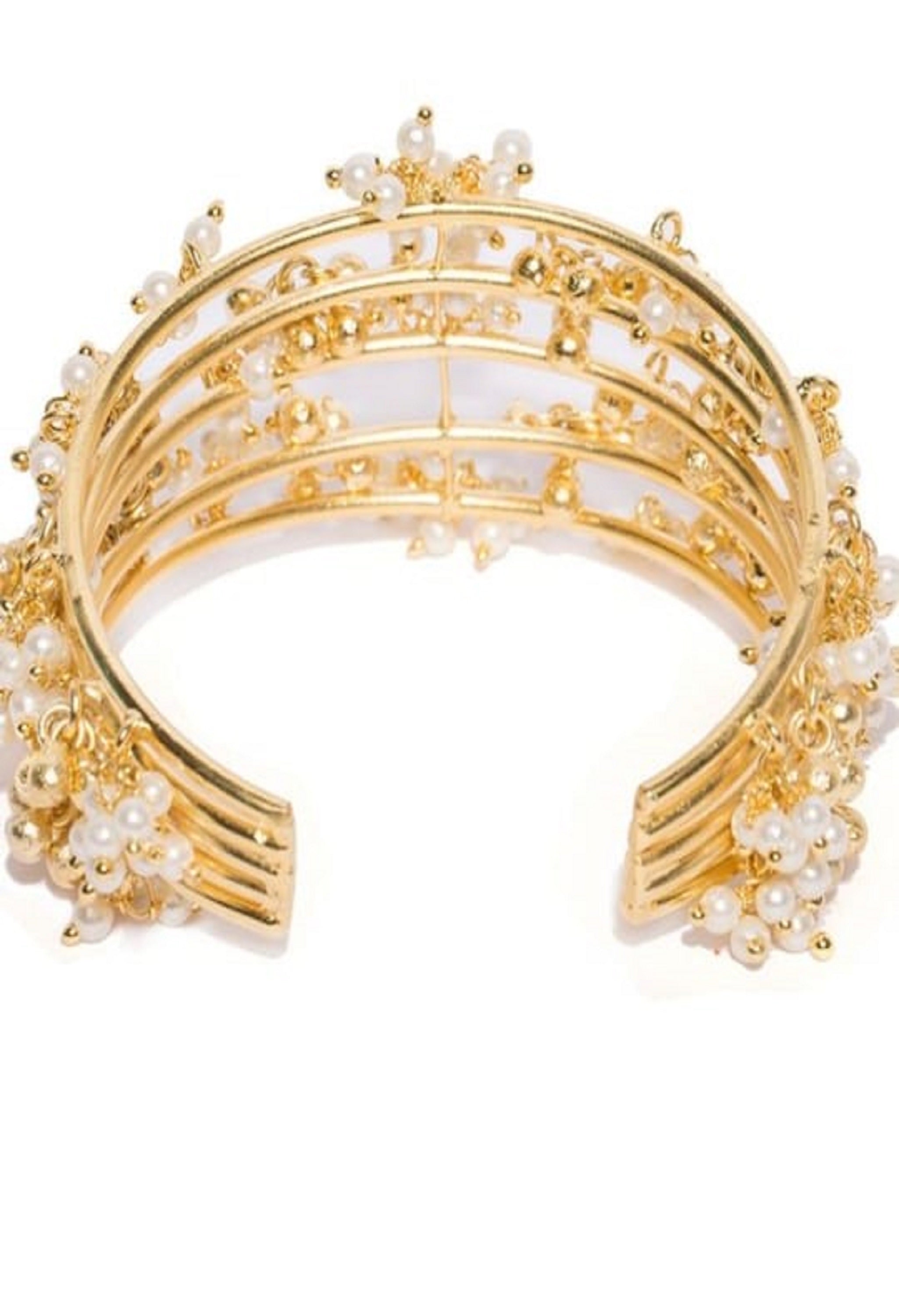 Women's Matt Golden Oxidised Ghungroo Bracelet - Kamal Johar
