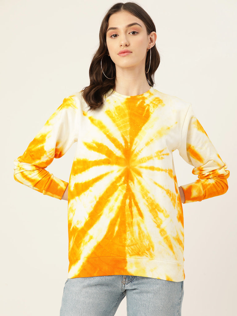 Women's Yellow Cracker tie Dye Sweatshirt