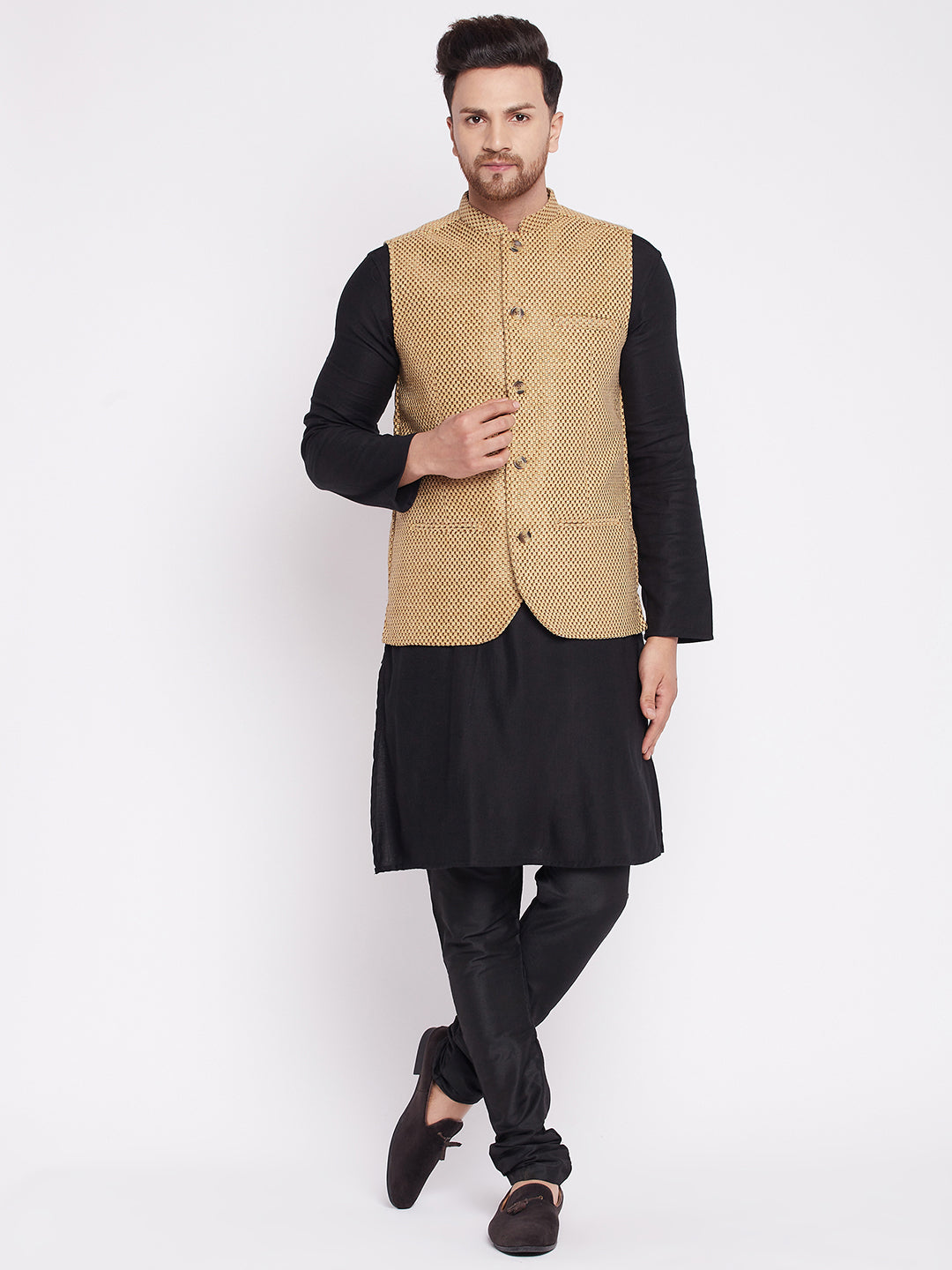 Men's Nehru Jacket with welt pockets -Even Apparels