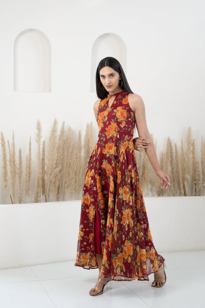Womenâ€™S Brown Maxi Dress