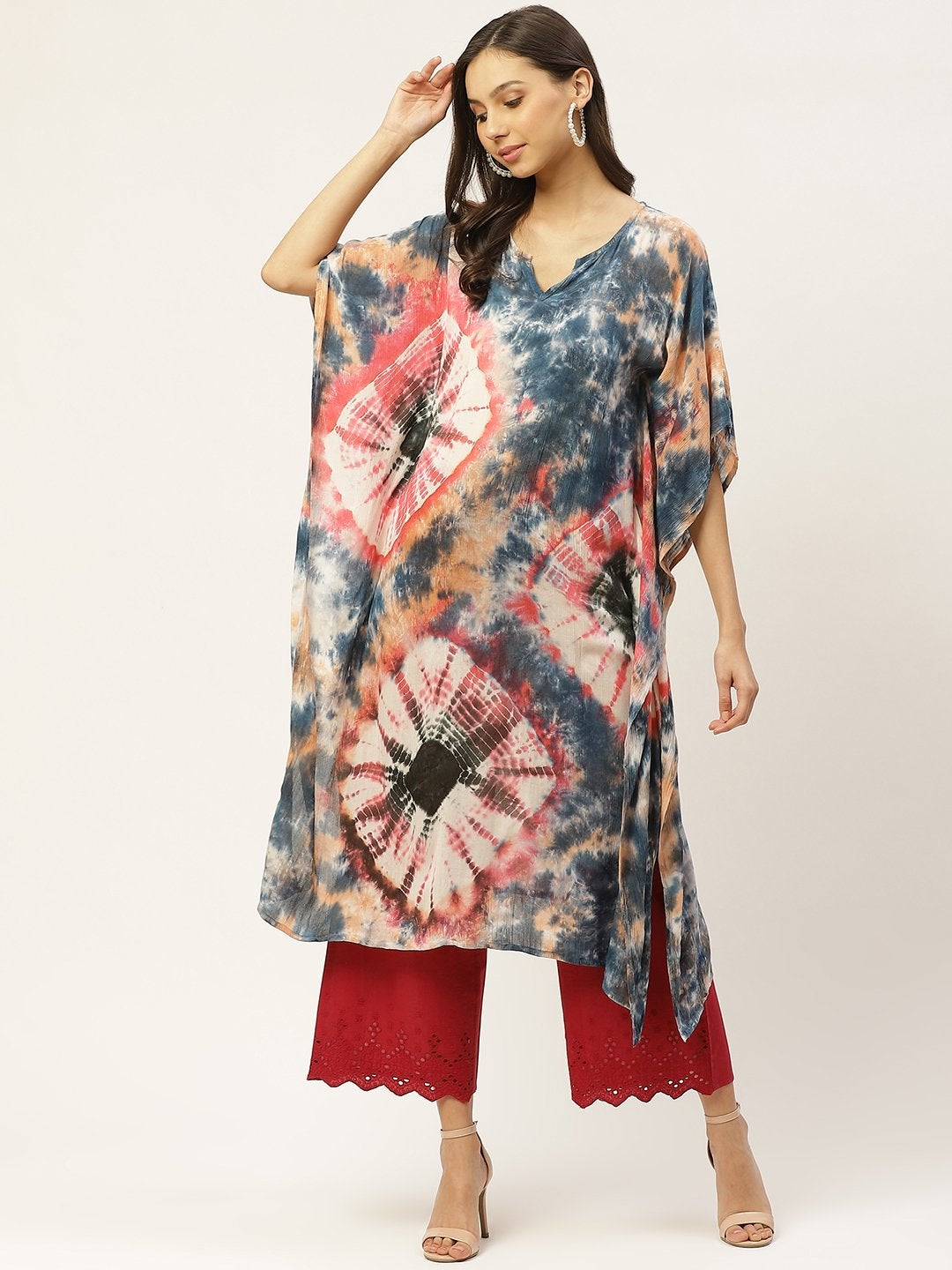 Women's Multi Crepe Kaftan Kurta