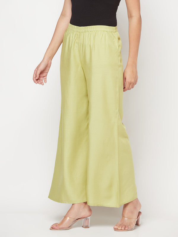 Women's Rayon Flared slip-on Palazzo,Pis