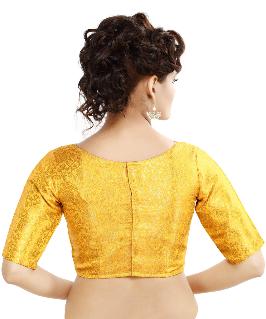 Women'S Traditional Benaras Brocade Readymade Stitched Saree Blouse