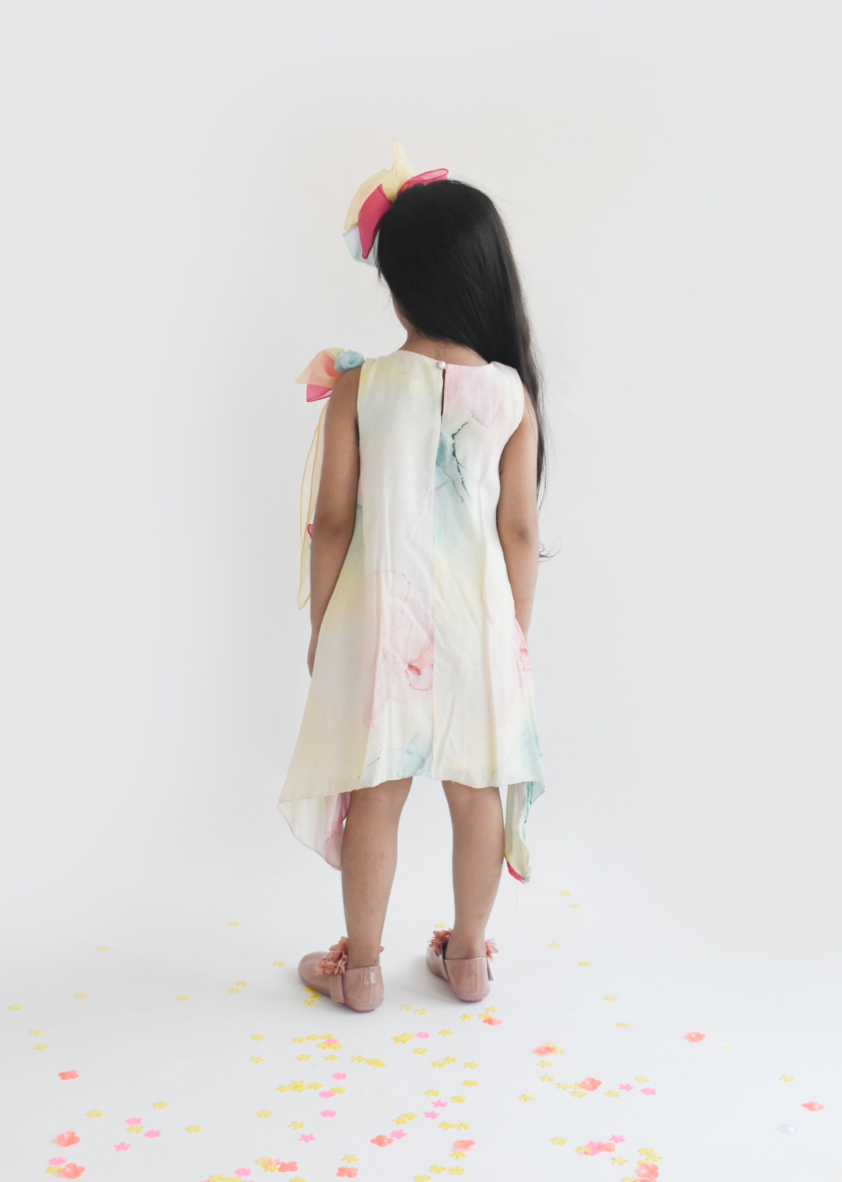 Girl's Splashes Print Dress - Fayon Kids