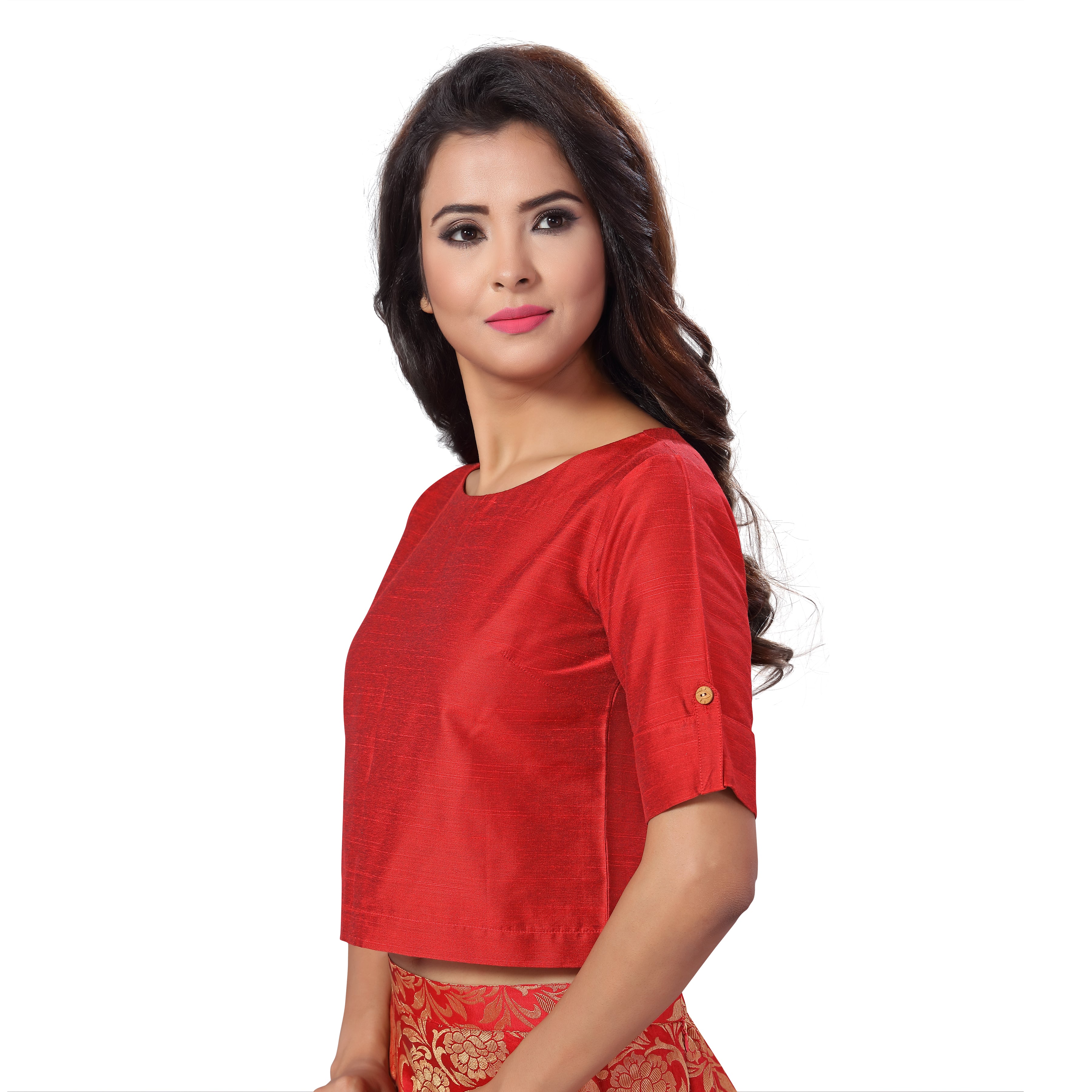 Women's Cotton Half Sleeve Saree Blouse