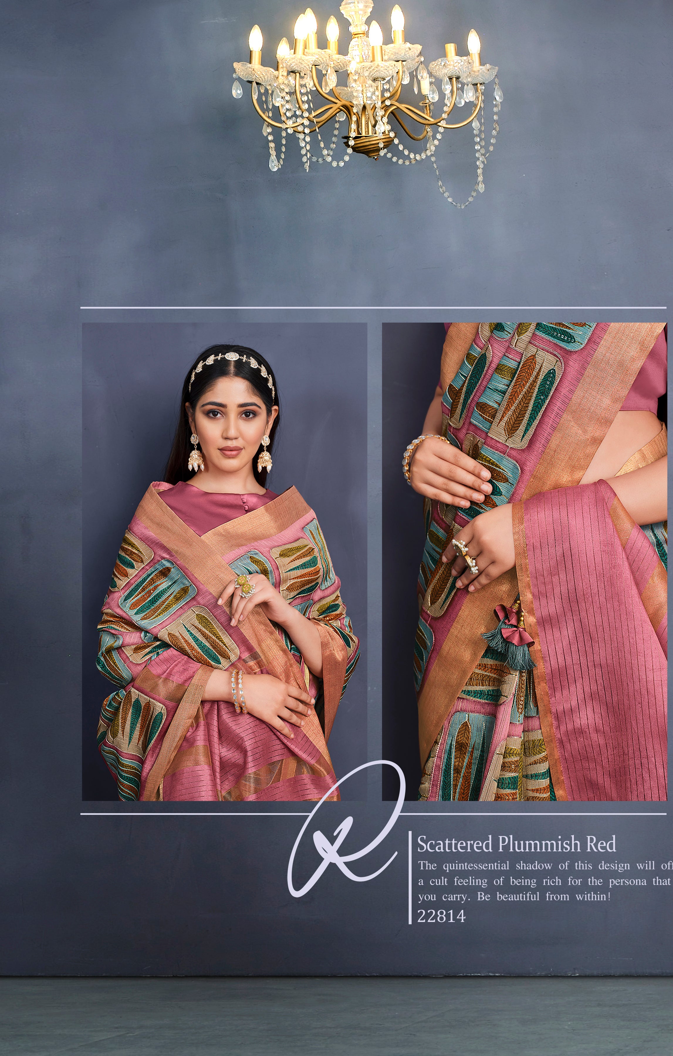 Women's Pink Tusser Silk Design Saree With Unstitched Blouse Piece - Navyaa