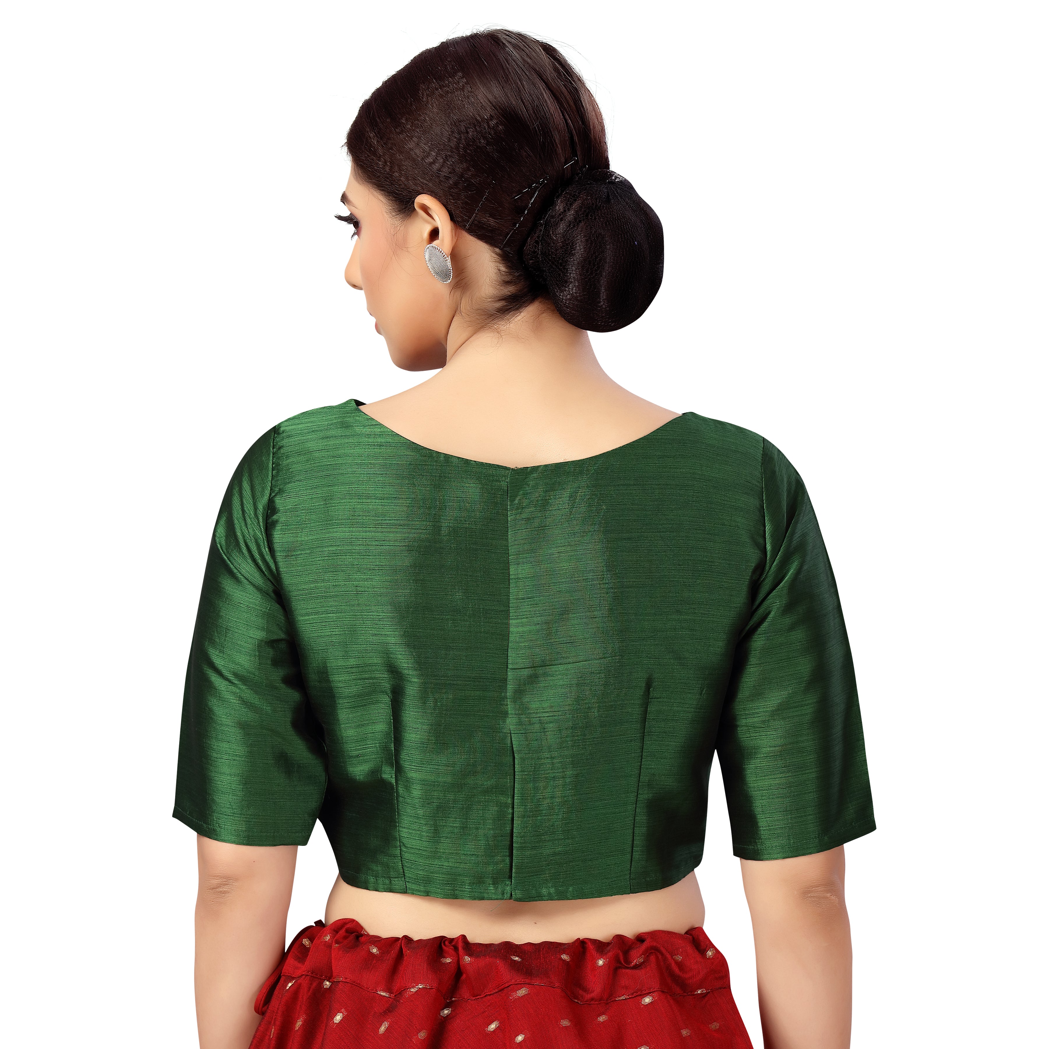 Women's Polyester Plain Coloured Saree Blouse. - Shringaar