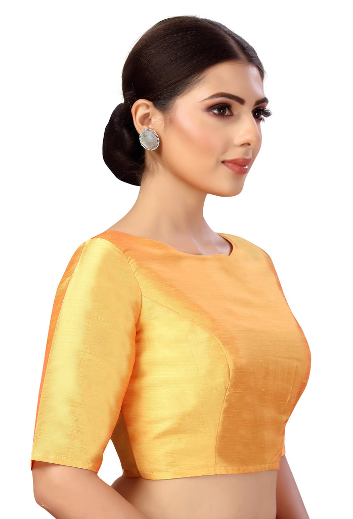 Women's Polyester Plain Coloured Saree Blouse.