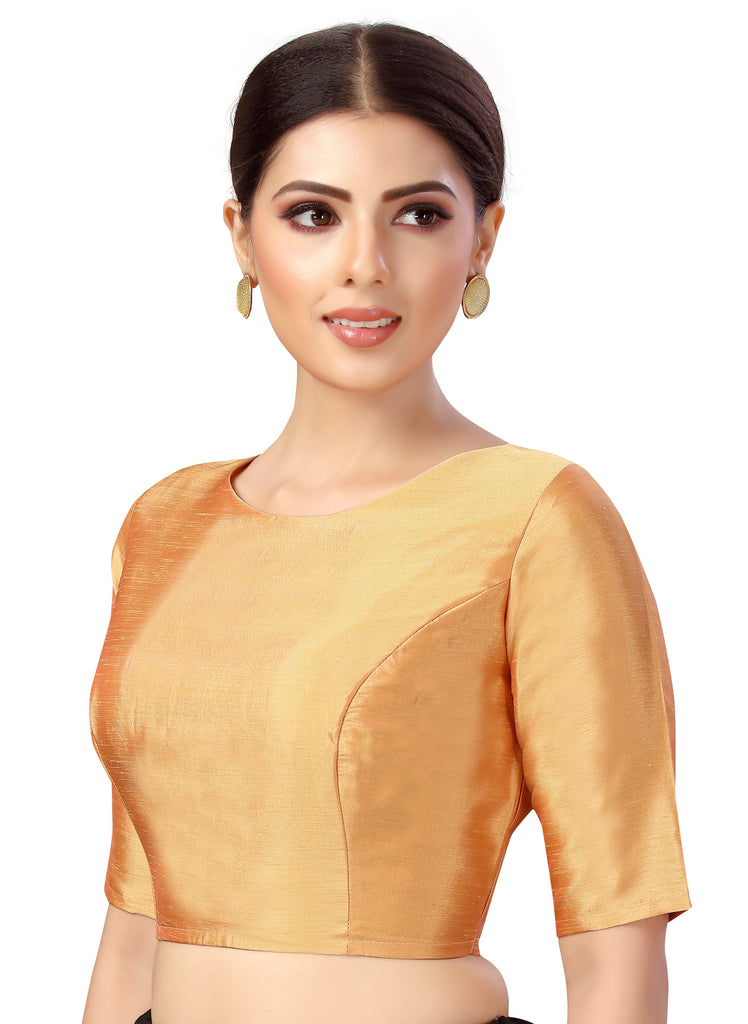Women's Polyester Plain Coloured Saree Blouse.
