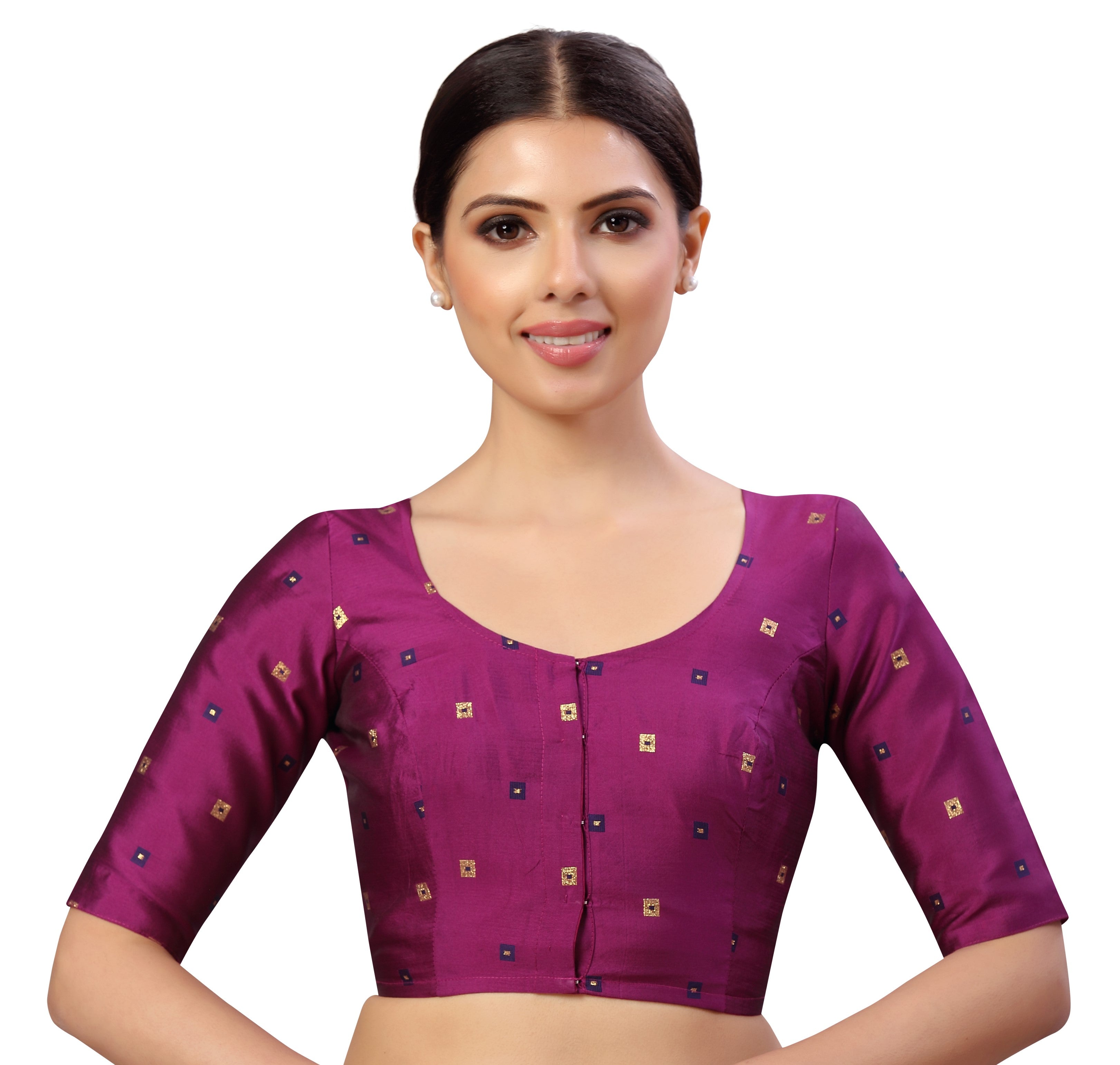 Women's Polyester Faux Silk Saree Blouse - Shringaar