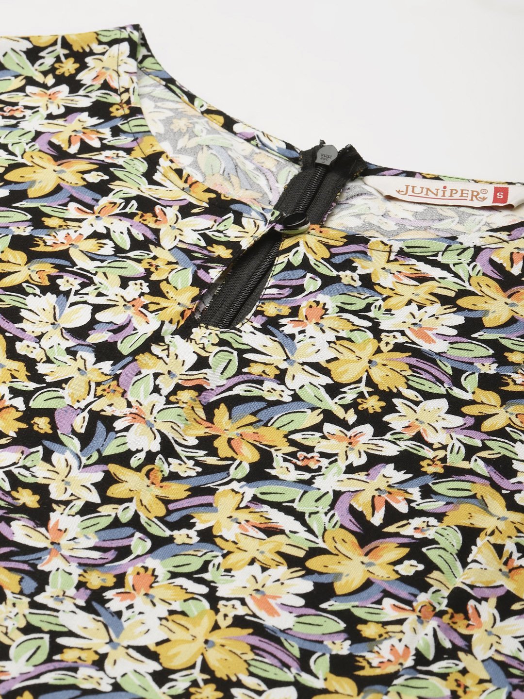 Women's Multi Rayon Floral Print Jumpsuit - Juniper