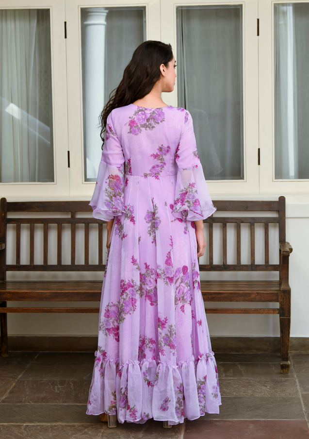 Women's Lavender Maxi Dress Floral - 1Pc Se