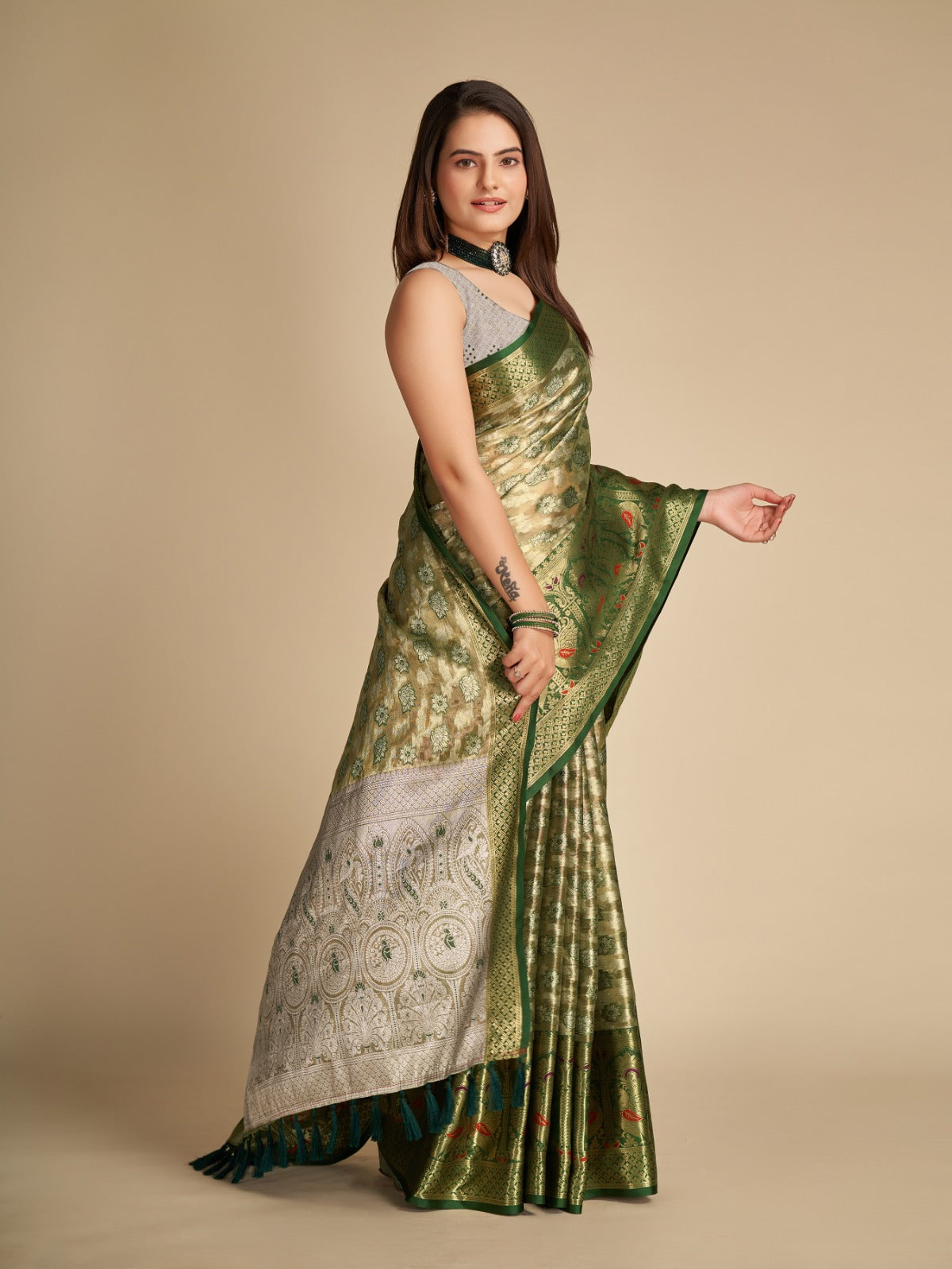 Women's Pure Tissue Silk Designer Saree Collection - Dwija Fashion