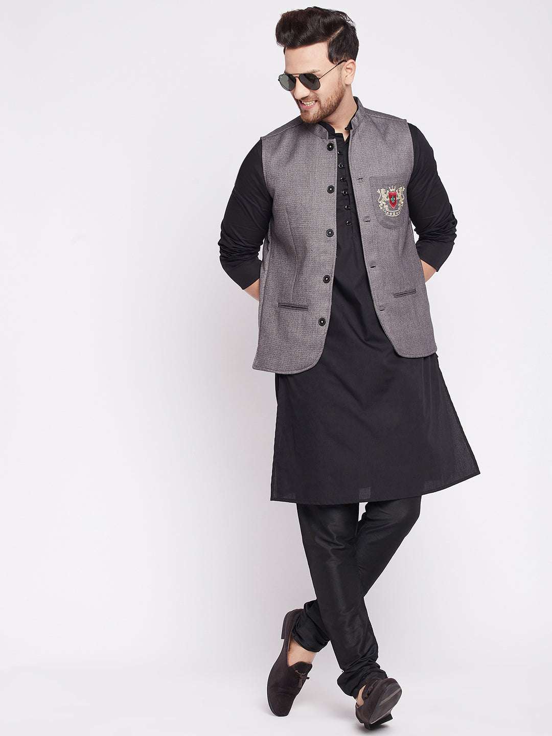 Men's Nehru Jacket with welt pocket