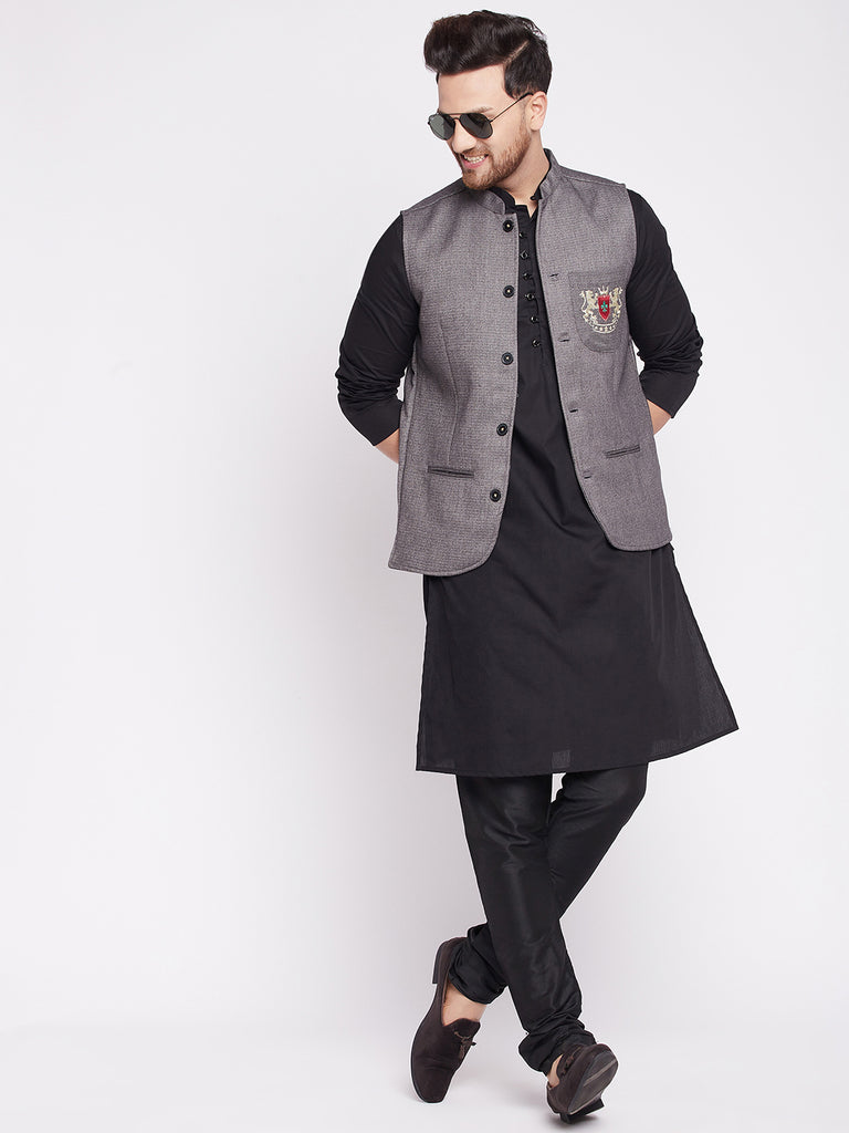 Men's Nehru Jacket with welt pocket
