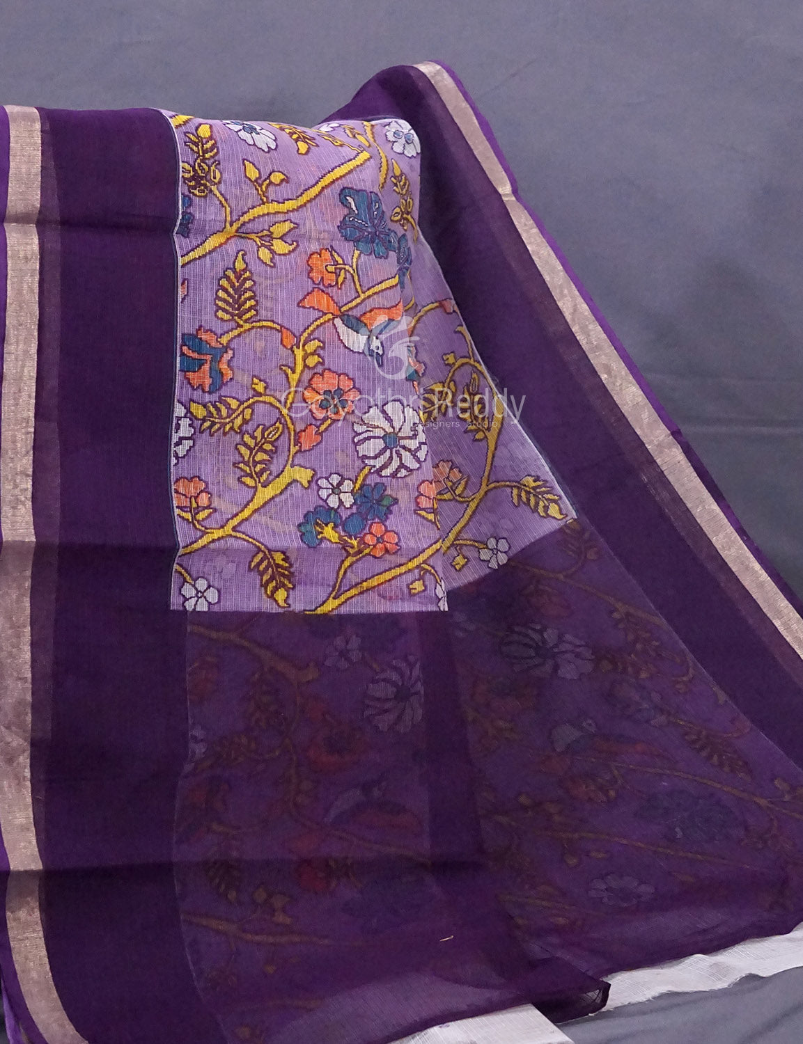 Women's Lavendar Pure Kota Cotton Saree - Gayathri Sarees