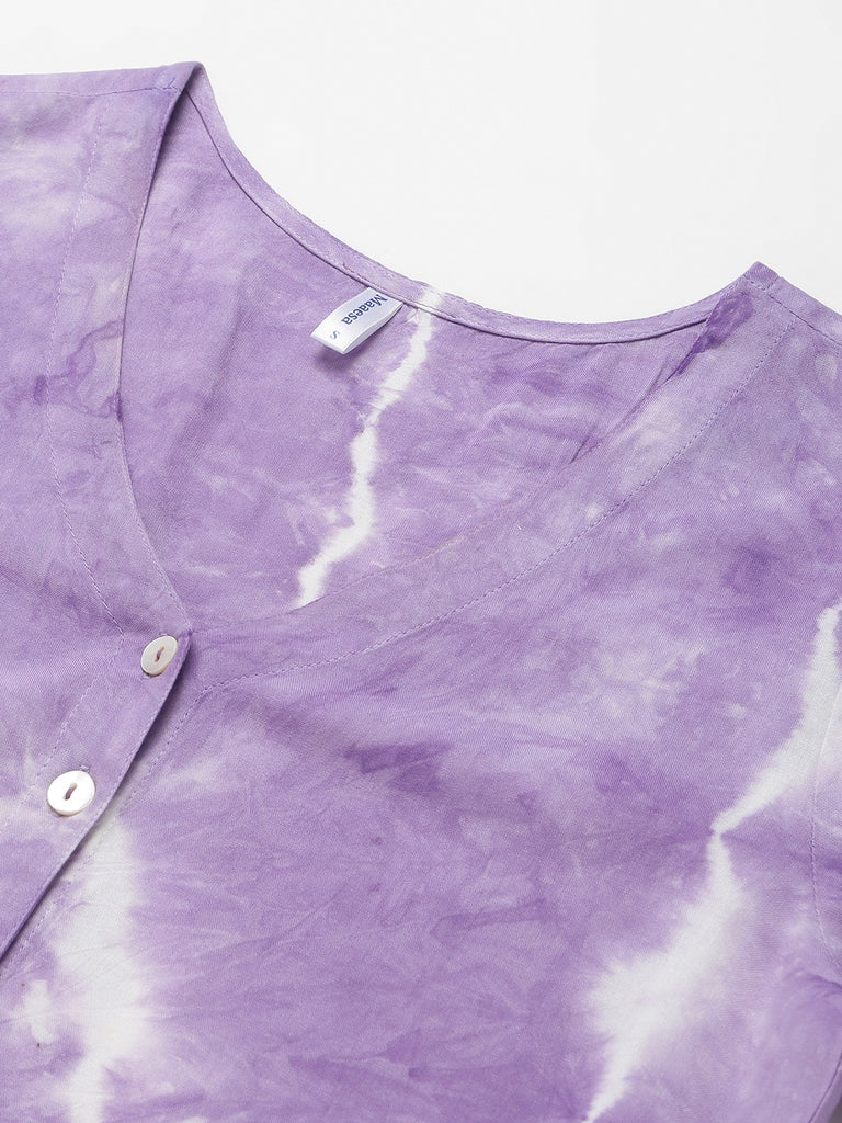 Women's Lavender Placket Dress