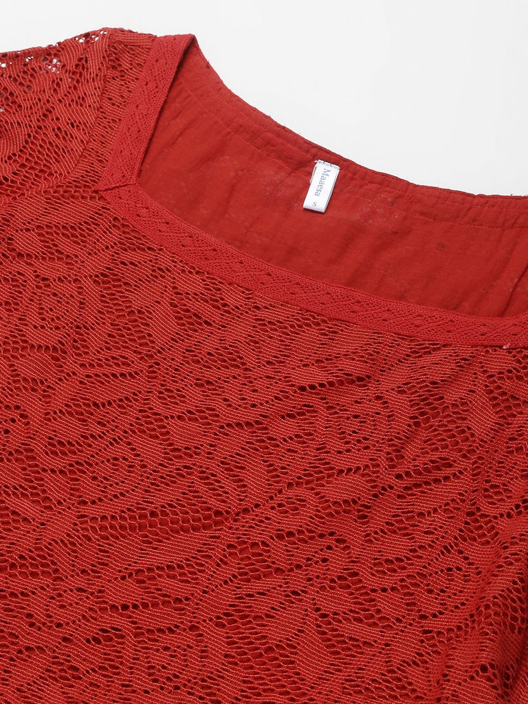 Women's Red Net Dress