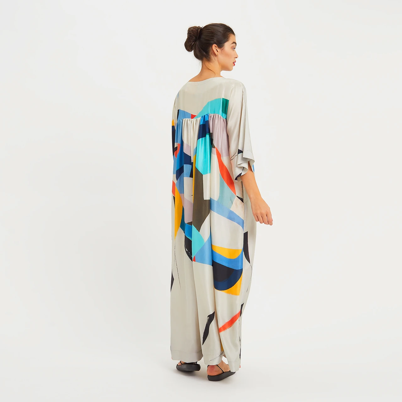 Women's Colorblock Cotton Maxi Dress - Rangnaari