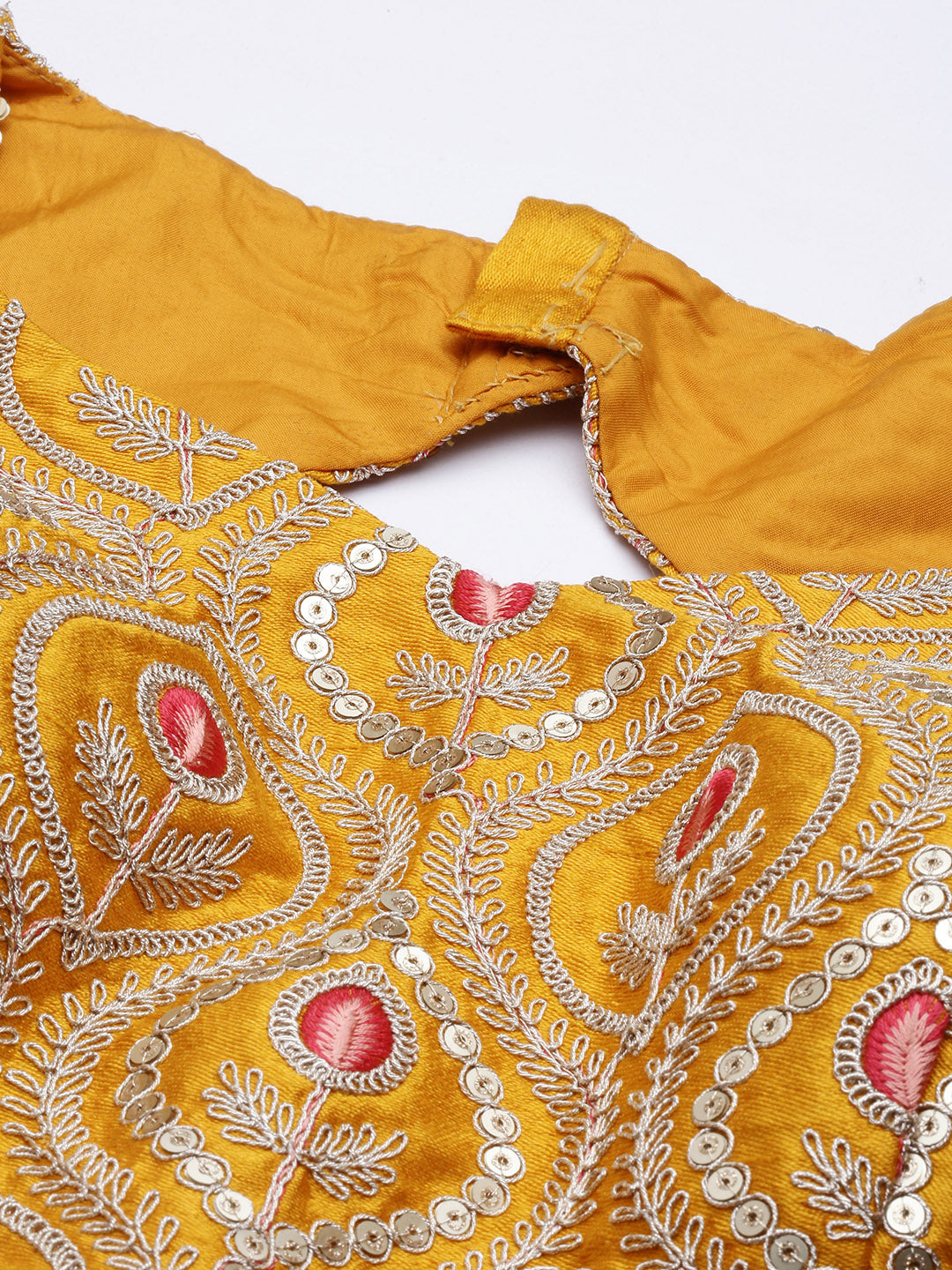 Women's Mustard Coding Work Silk Blouse - Royal Dwells