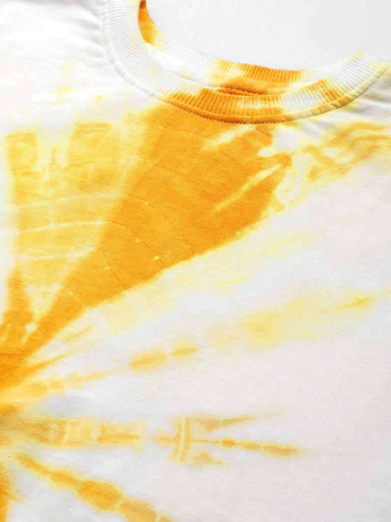 Women's Yellow Cracker tie Dye Sweatshirt
