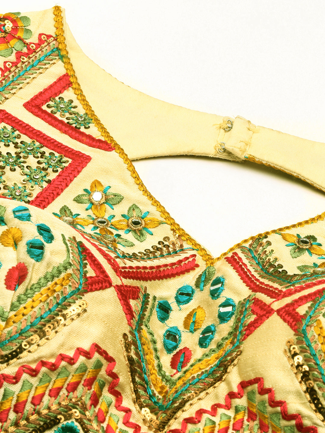 Women's Lemon Yellow Toned Hand Made Pure Art Silk Readymade Blouse - Royal Dwells