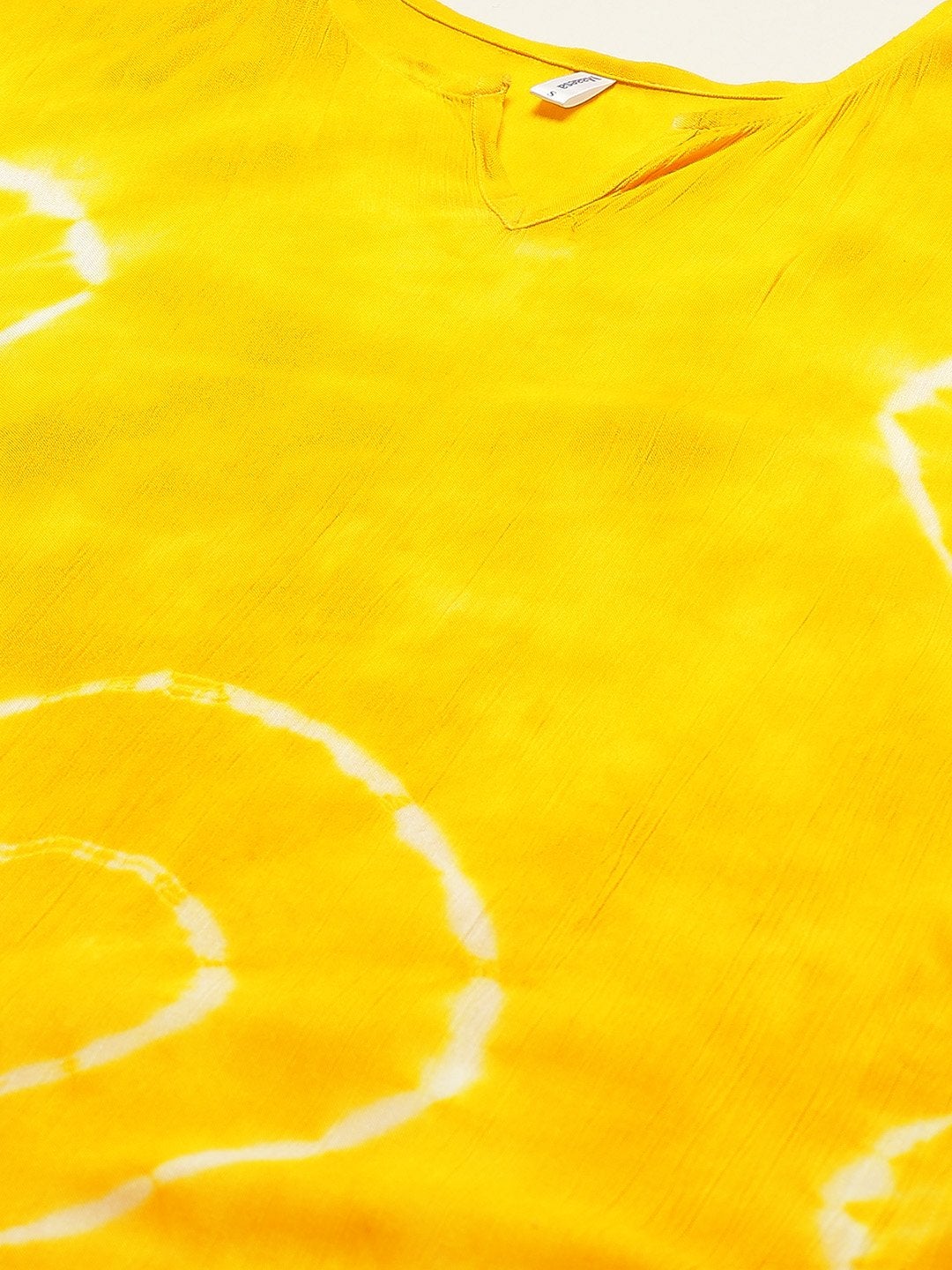 Women's Yellow Crepe Kaftan Kurta - Maaesa