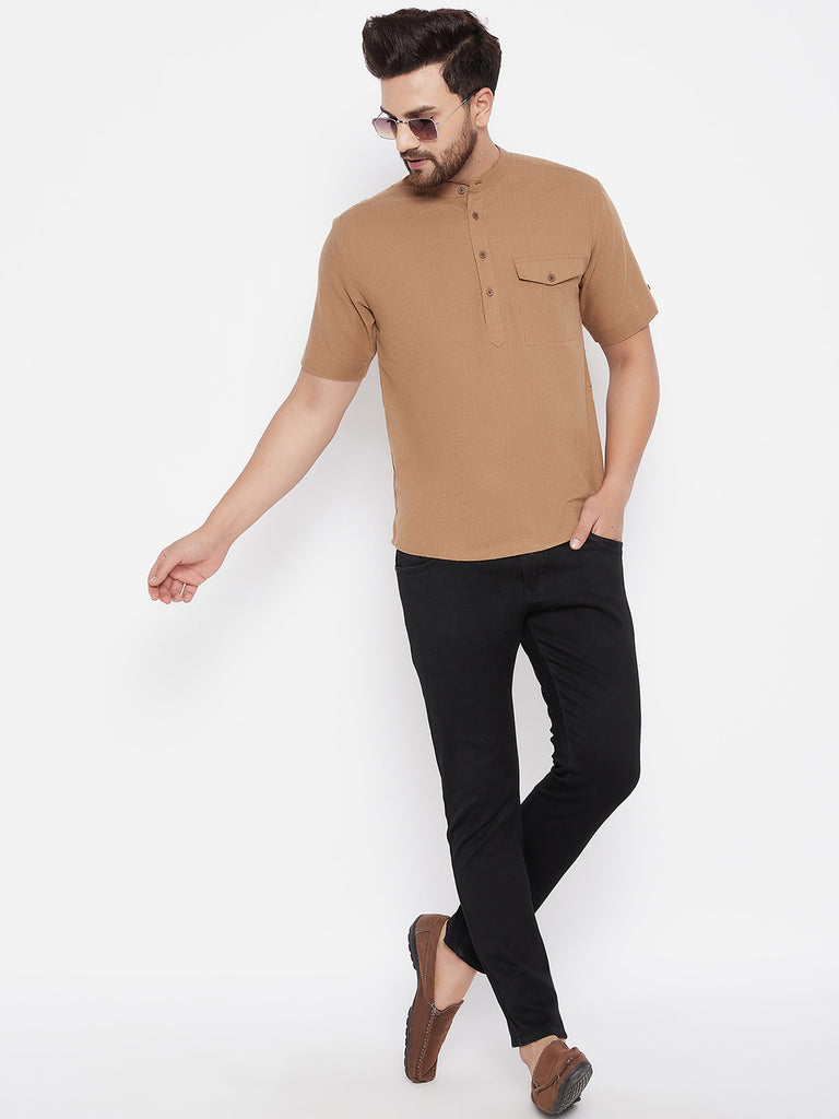 Men's Solid Cotton Kurta