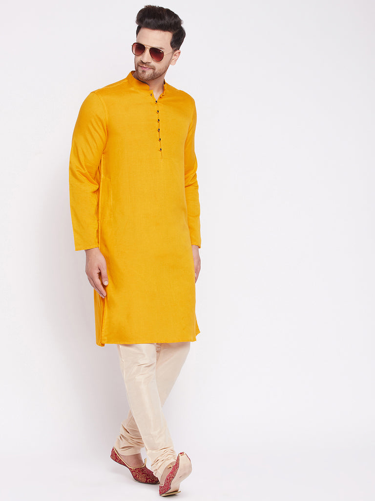 Men's Kurta with Slit Necklin