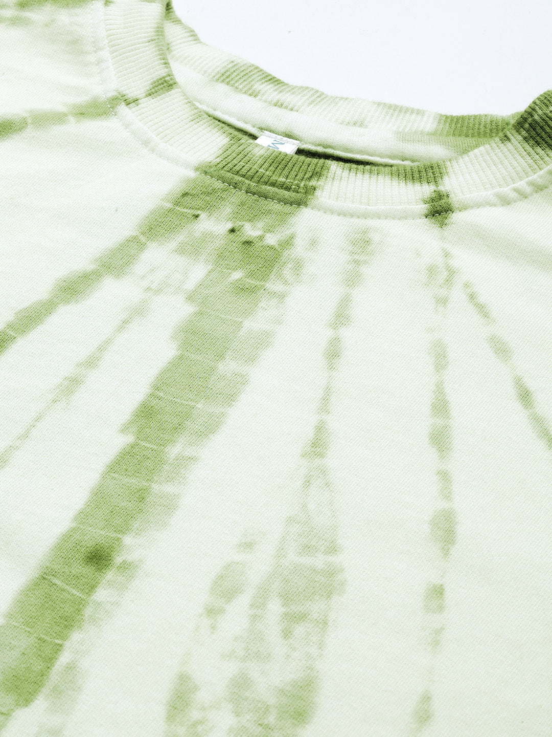 Women's White Green lighting Tie Dye Sweatshirt With Joggers - Maaesa